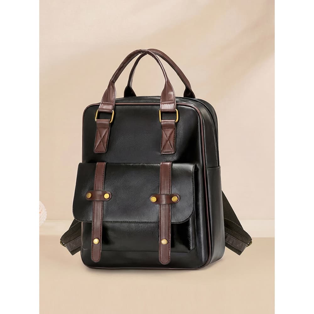 Mori estilo mochila feminina estudante universitário estilo britânico High-End mochila Retro mochila bolsa de couro