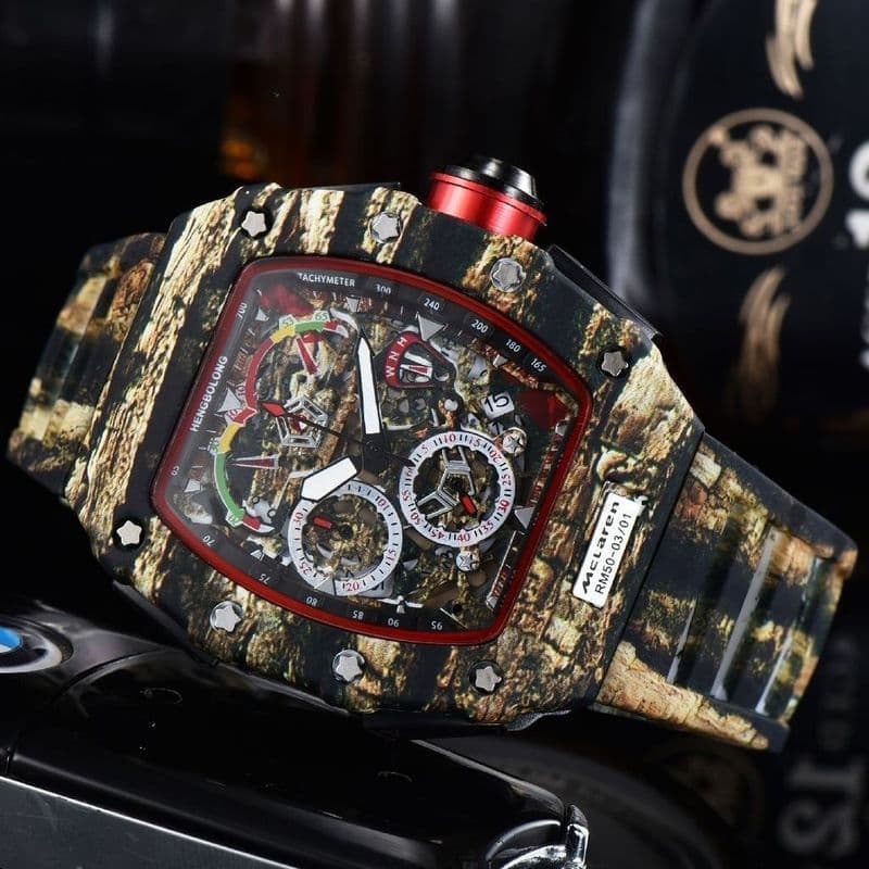Estilo exclusivo relógio em forma de barril masculino grande mostrador relógio de quartzo tendência da moda seis ponteir