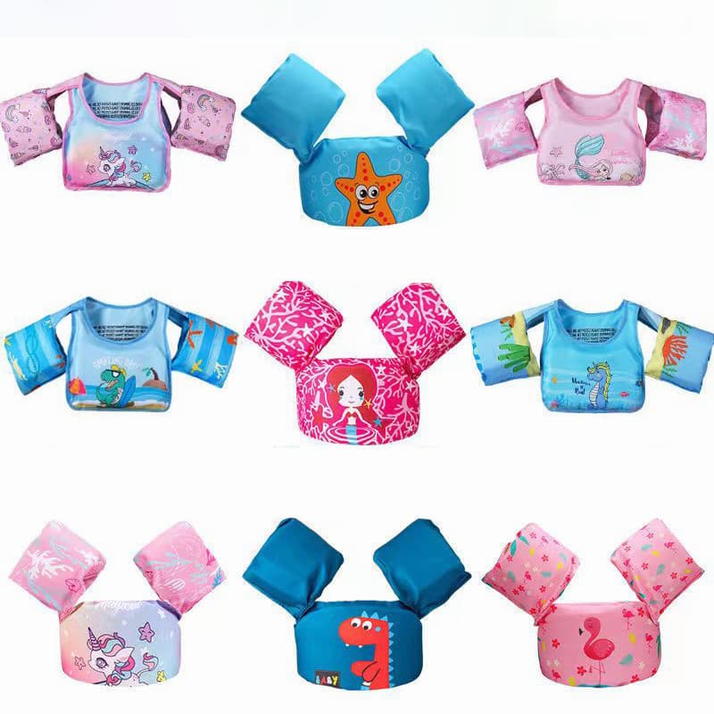 BEST TOY-Colete de natação para crianças, flutuadores para crianças de 14-25kg/2-6 anos de idade meninas e meninos, braç
