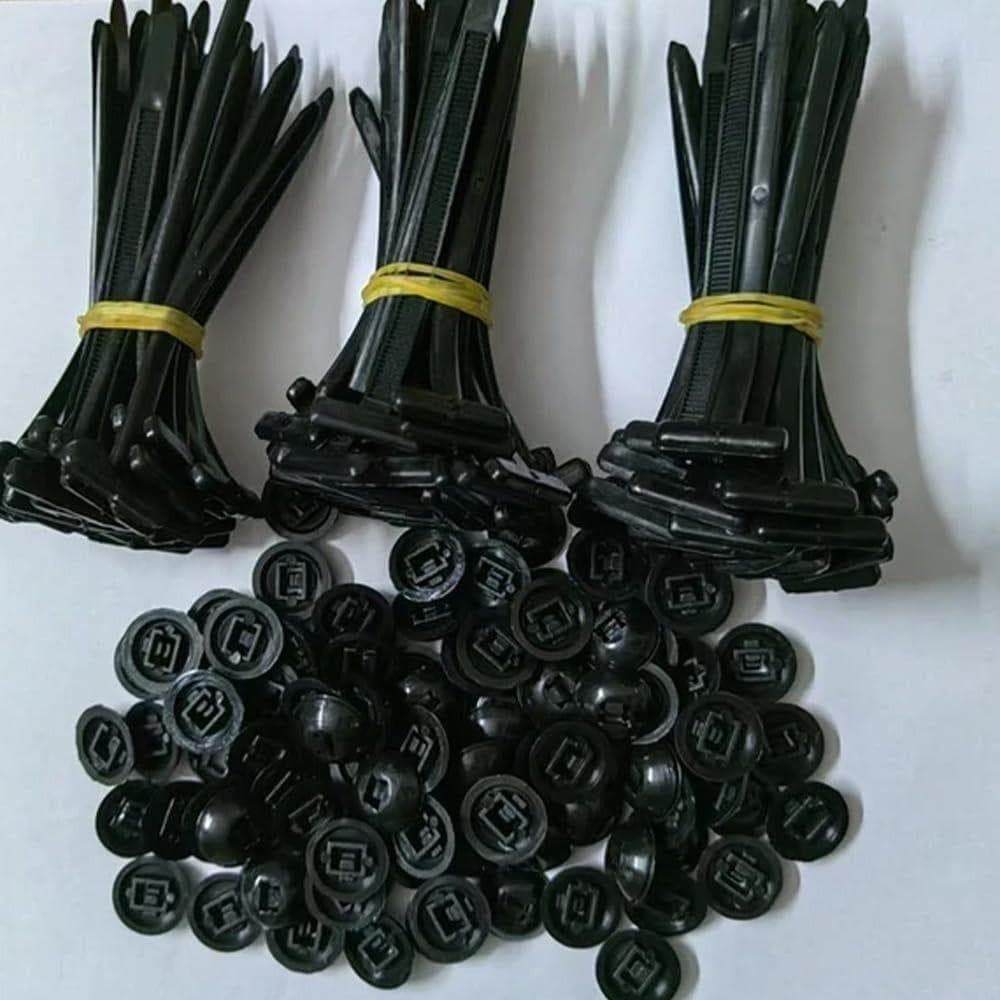Kit Enforca Gato Abraçadeira de Nylon Presilhas Automotivas Fivela Nylon Fita Auto Travante para Uso Universal