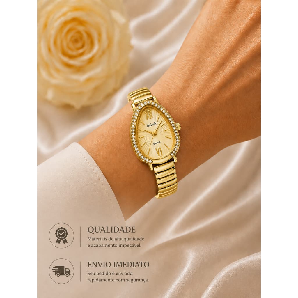 Relógio de pulso feminino formato de cobra com Pulseira Ajustável de Quartzo Dourado Rose Prata Fashion Presente