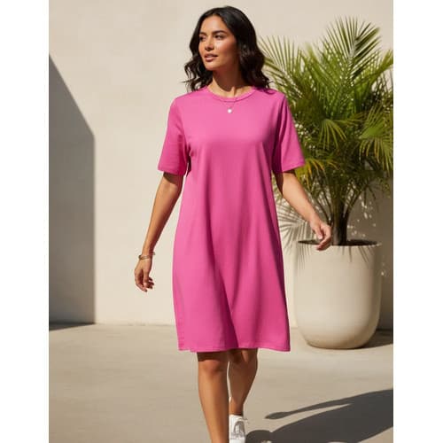 Vestido Malha Elastano Manga Elegante Trabalho Lunender