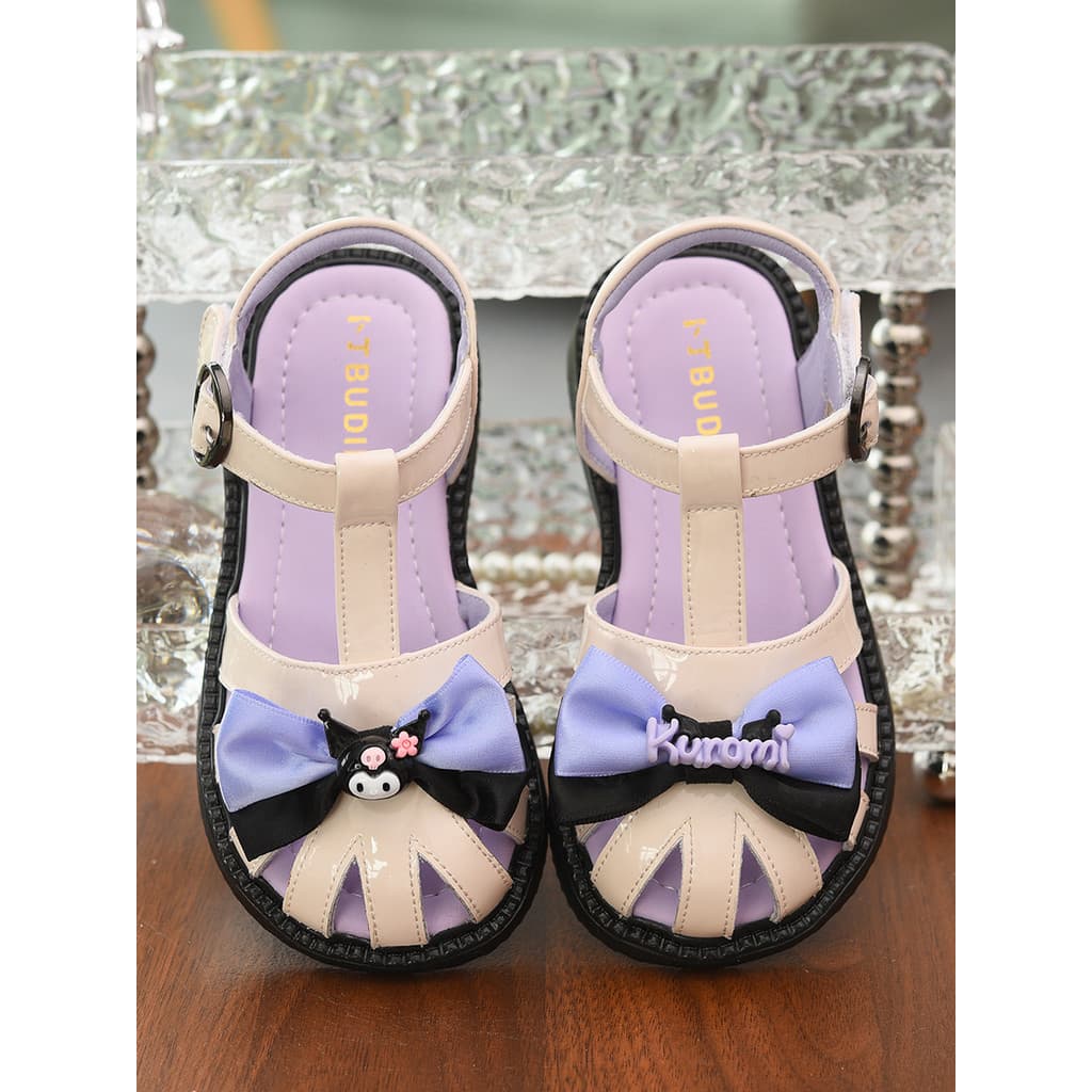 Meninas sandálias moda princesa sapatos 2026 novo estilo verão sapatos infantis sola macia Bowknot meninas Baotou sapato