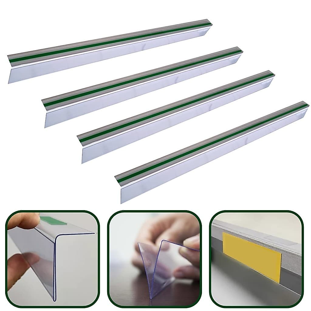 Kit Porta Etiqueta em PVC 60x4cm 4 Unidades