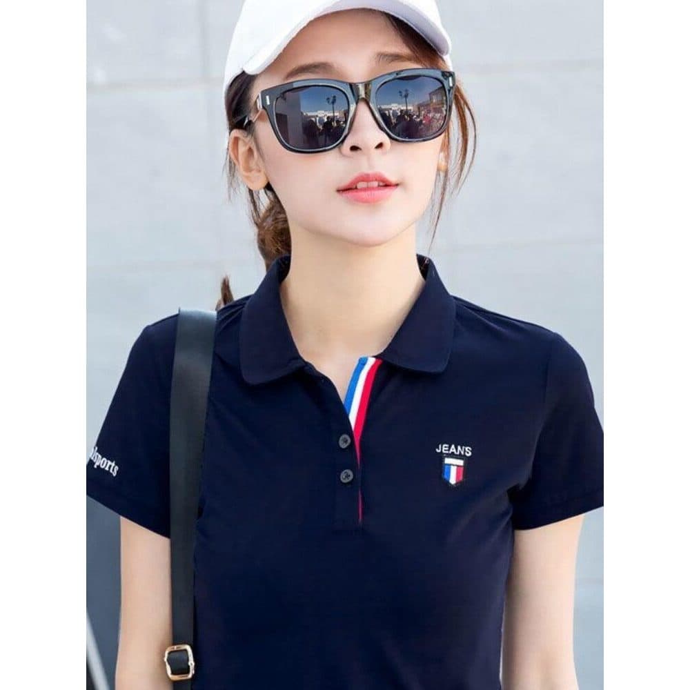 95% algodão manga curta feminina 2025 novo estilo solto Plus Size feminino topo verão lapela camiseta feminina polo
