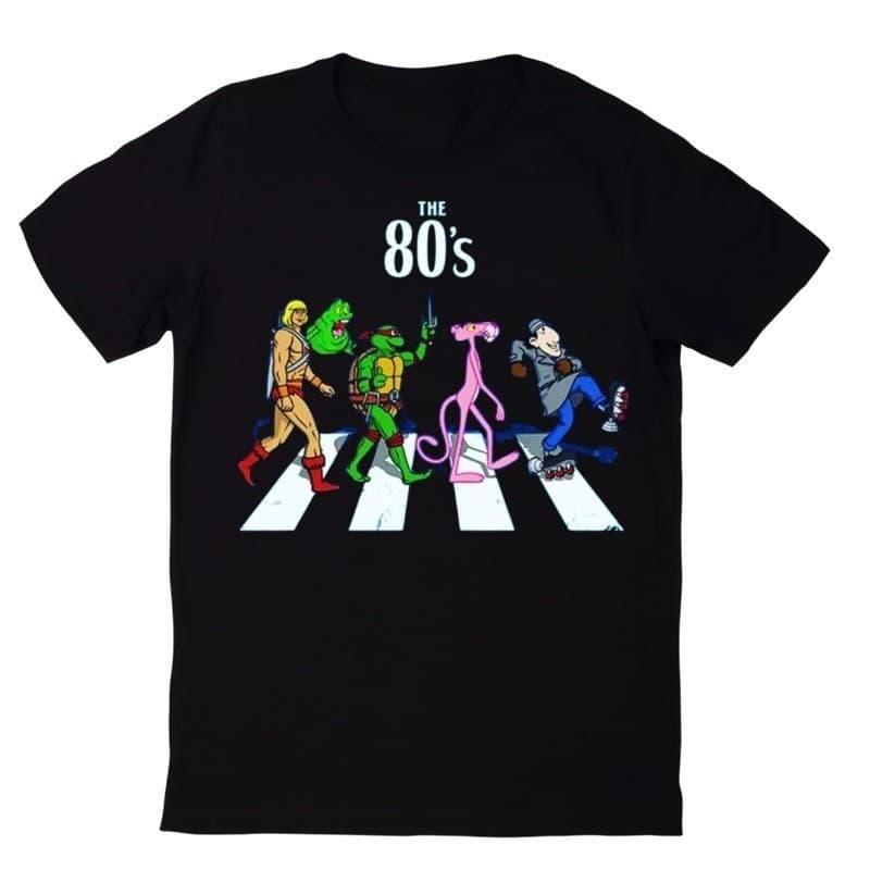 Camiseta Premium em Algodão Puro Camiseta Unissex T-Shirt Desenhos Anos 80 Adulto Plus Size