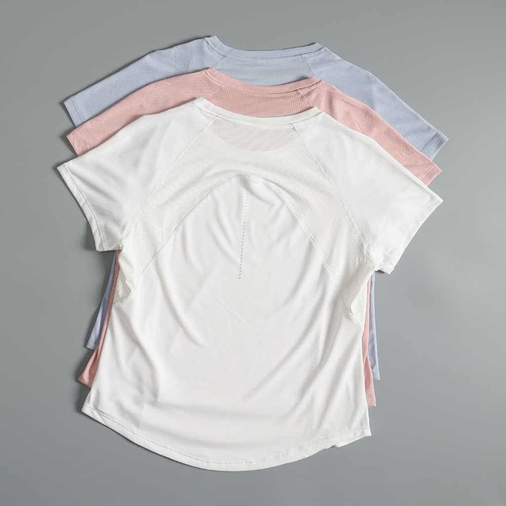 Camiseta esportiva respirável de manga curta feminina 2026 verão novo estilo Yoga treinamento de Fitness topo profission