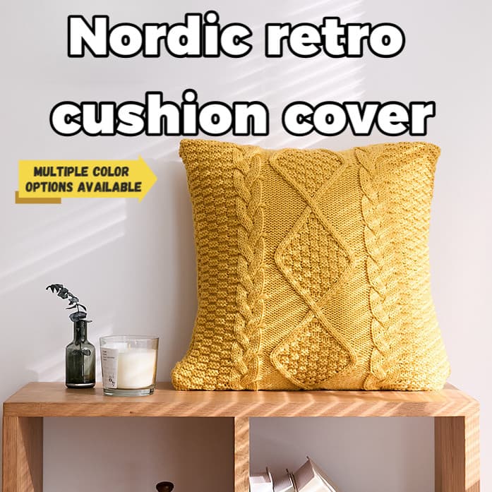Nordic tridimensional diamante torção fronha Retro malha sofá capa de almofada