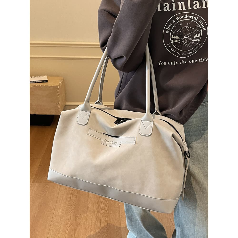Bolsa de viagem de curta distância, grande capacidade, esportiva, Fitness, feminina, elegante, multifuncional, couro fos