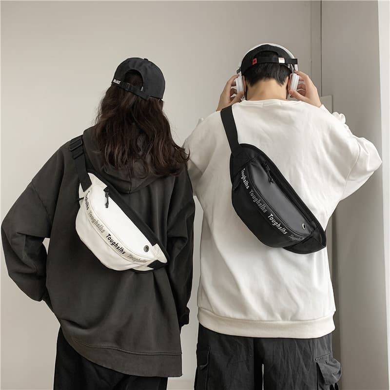Nova moda masculina feminina bolsa de cintura versão coreana à prova dwaterproof água saco peito ao ar livre ombro saco