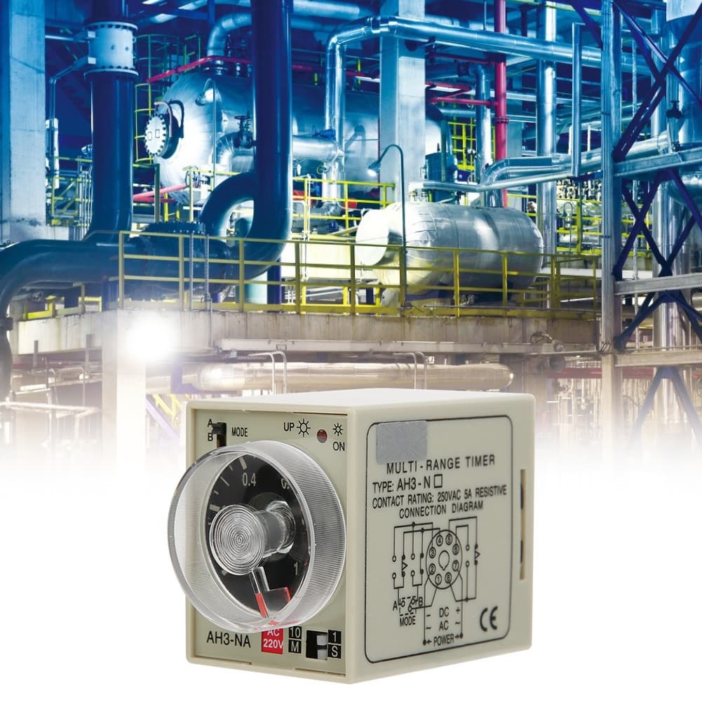 3clife-BR Relé de tempo de atraso mini multiperíodo ajustável a modo B AH3 NA AC220V 50/60Hz