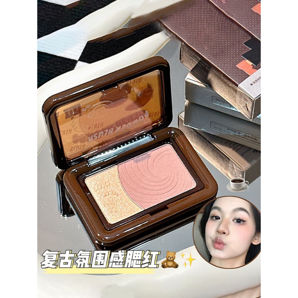 Miqu queijo névoa macia Blush fosco brilho Natural destacando encolhendo duplo Rouge festa de estudante melhorar a tez