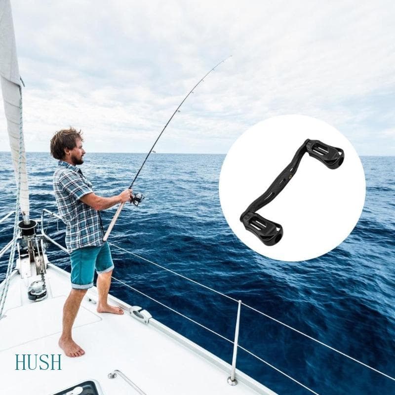 HUS Carretel Pesca Arremesso, Alça Rocker Fibra Carbono Gota, Fácil Instalação