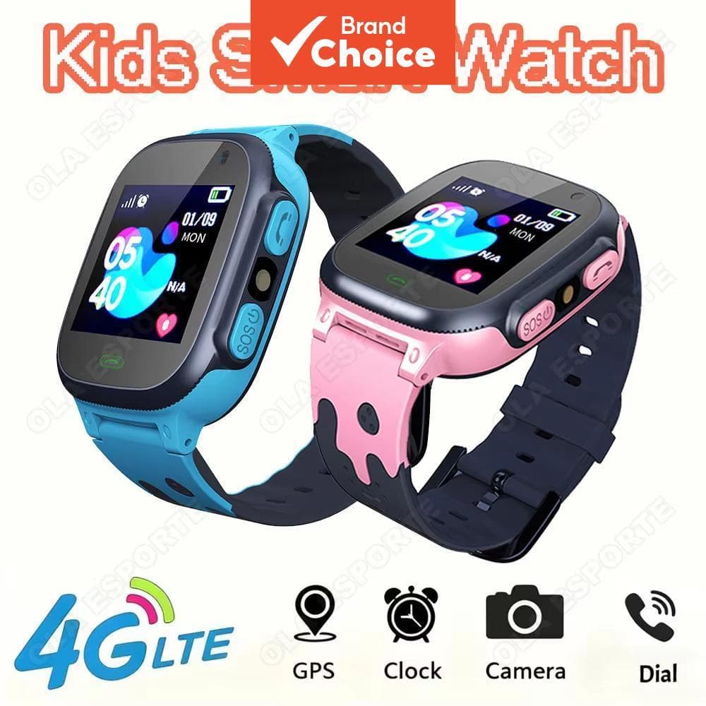 Relógio Inteligente 4G Infantil Mini Telefone para Crianças com Calculadora, Chamada, SOS, Câmera, Presente de