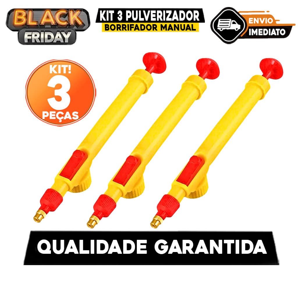 KIT 3 Pulverizador Borrifador Manual para Garrafa PET
