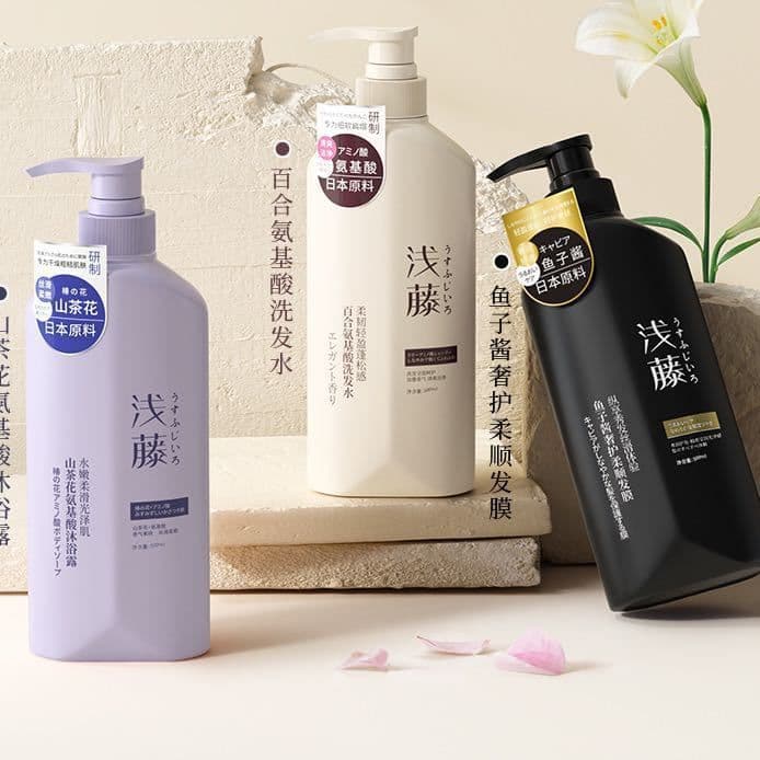 Asakusa Lily Aminoácido Shampoo Caviar Luxuoso Cuidado Suavizante Máscara Capilar Camélia Aminoácido Gel de Banho