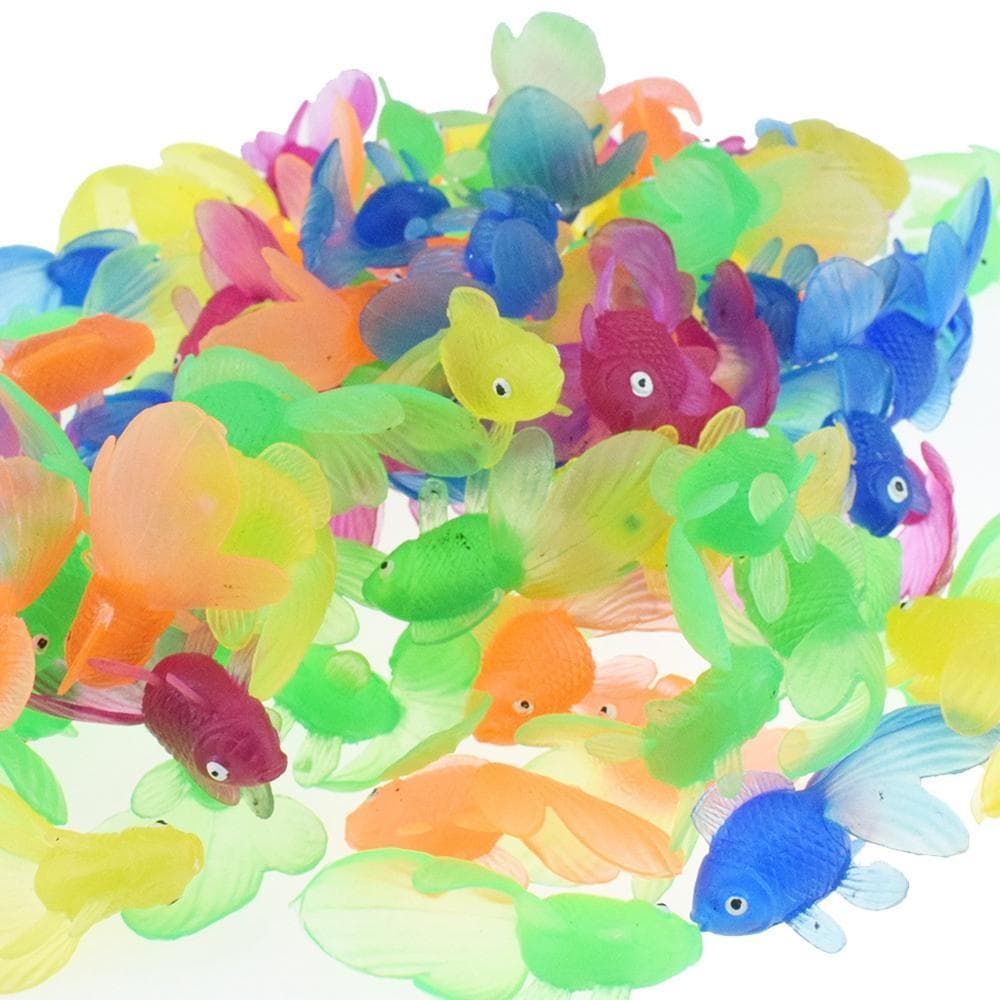 Kids Toys Colorfor 20pcs/set Mini Borracha Macia Simulação De Natação Bebê Peixe Dourado
