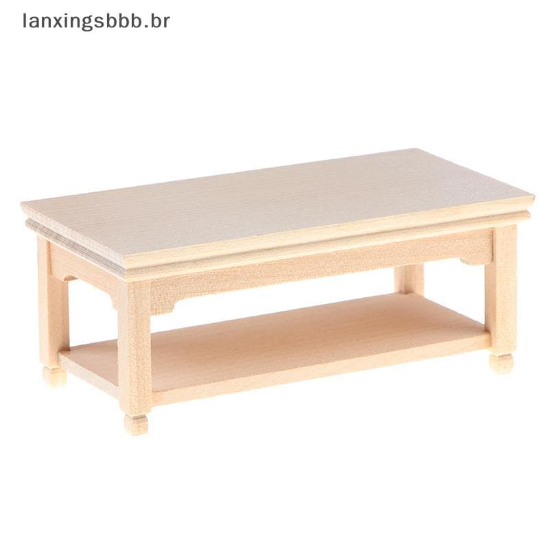 [LAX] 1 : 12 Casa De Bonecas Em Miniatura Teapoy Móveis Mini Brinquedo De Mesa De Madeira BR