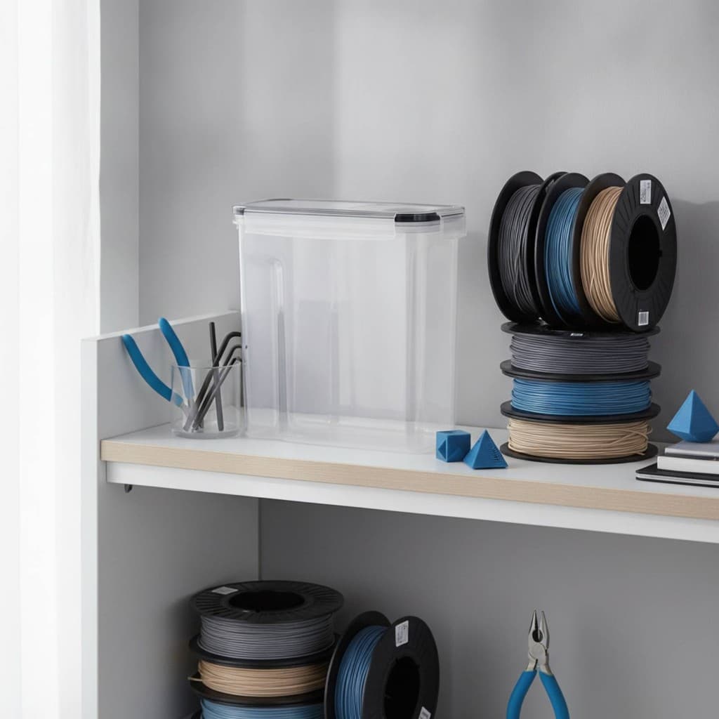 Caixa De Armazenamento De Filamento De Impressora 3D Transparente Proteção À Prova De Poeira Para Fabricantes , Oficina