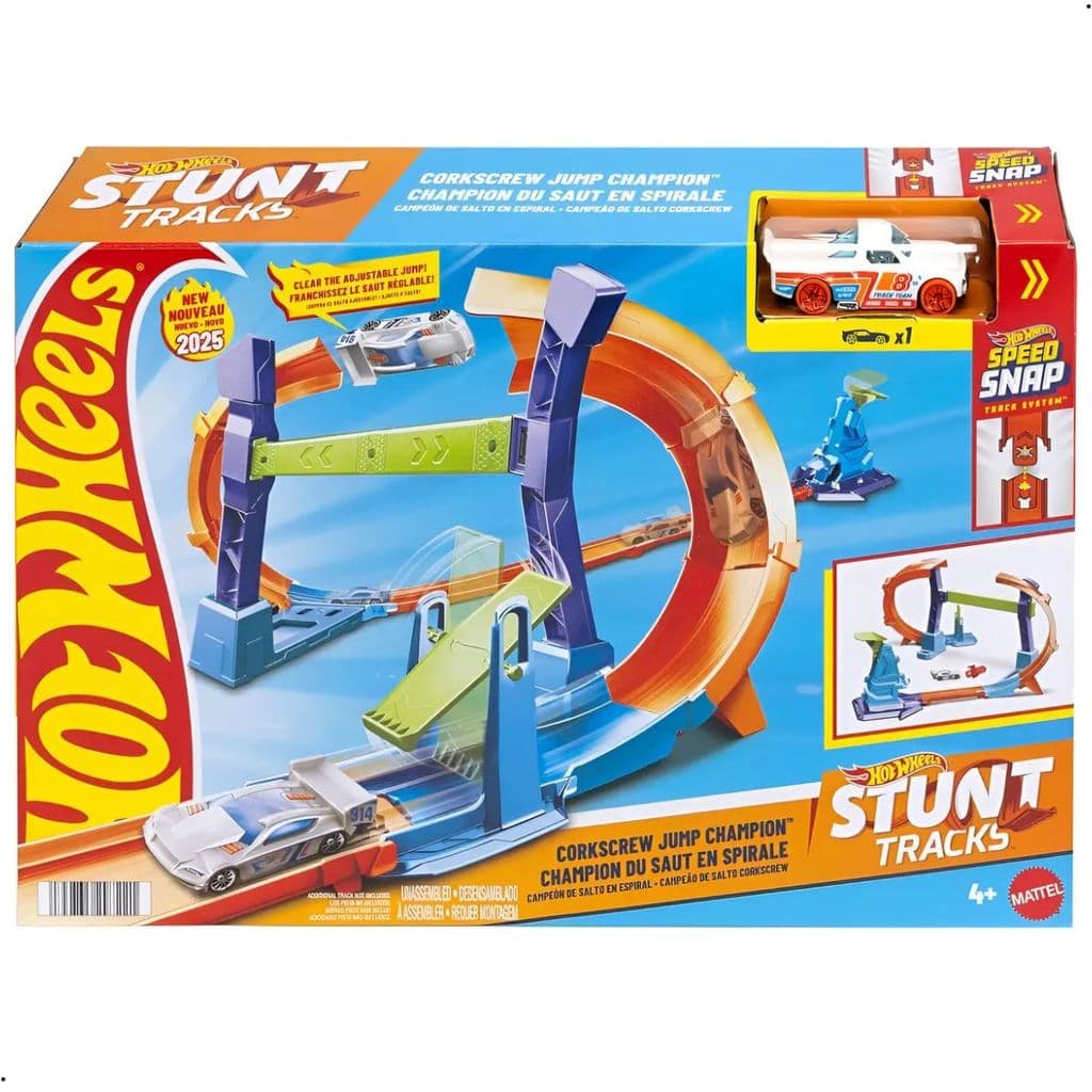 Pista Hot Wheels Carrinho Campeao Salto Espiral Stunt Mattel Colecionador Brinquedos Original