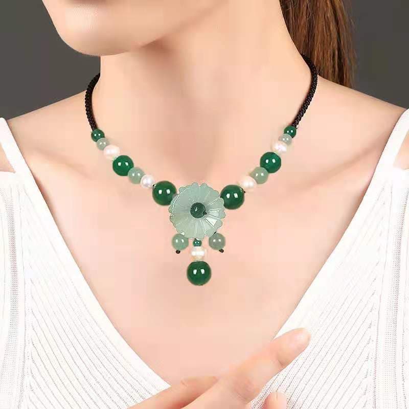 Colar de verão de estilo étnico para mulheres, colar decorativo com pingente de várias camadas, colar original que disfa