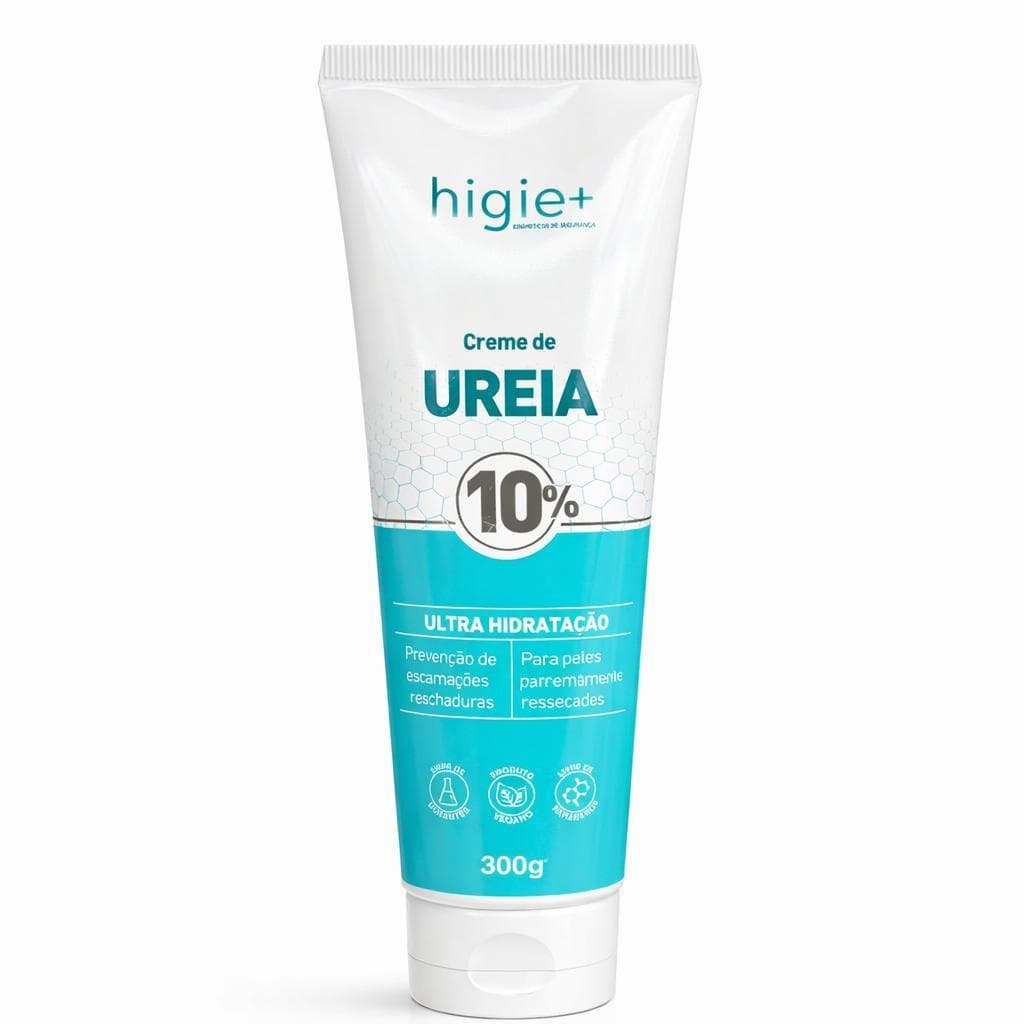 Creme de Ureia 10% 300g - Hidratação Intensa Para Pele Seca Mãos, Pés, e Cotovelos – Higie+