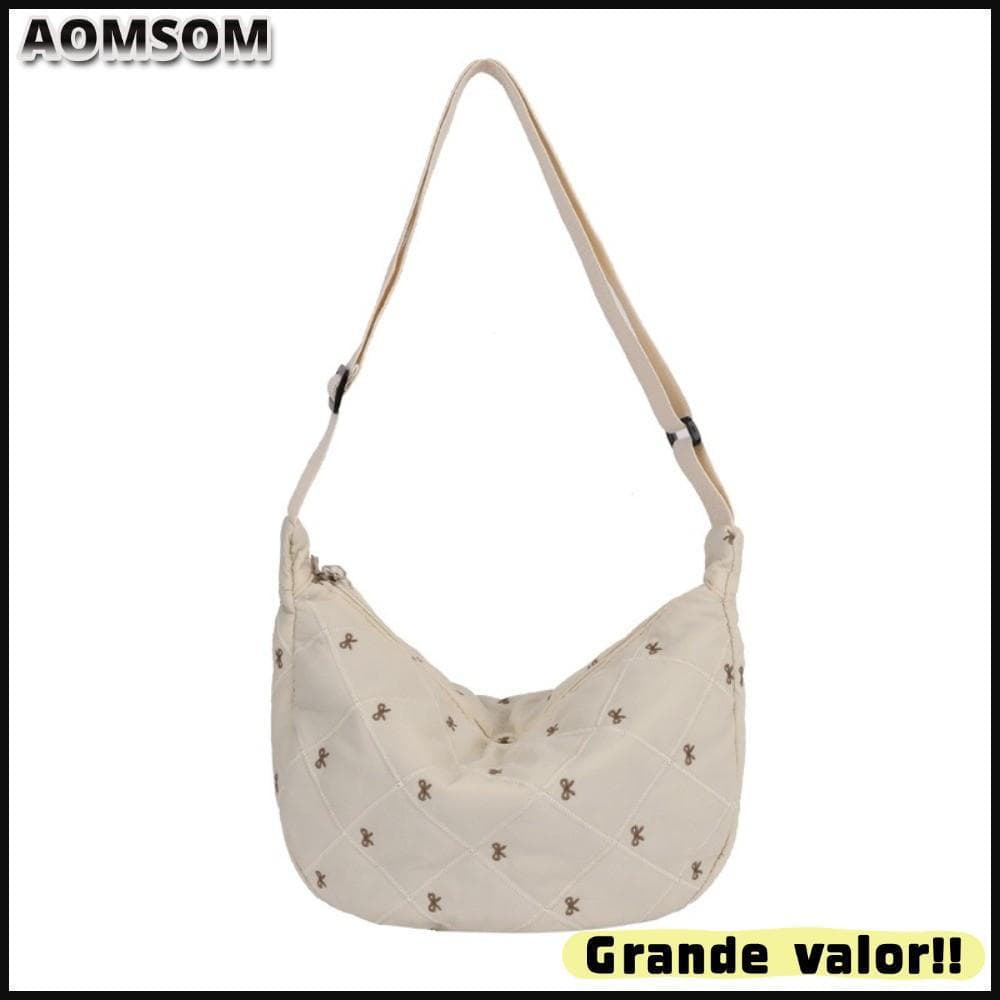 Bolsa Crossbody AOMSOM , De Ombro Casual Com Nó Borboleta Mensageiro Versátil Em Formato De Bolinho De Grande Capacidade