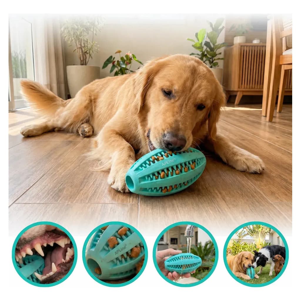 Petisqueira Para Cães Pet Cor Azul Brinquedo Mordedor Anti Ansiedade Alívio De Estresse Limpeza Dental Higiene Bucal Res