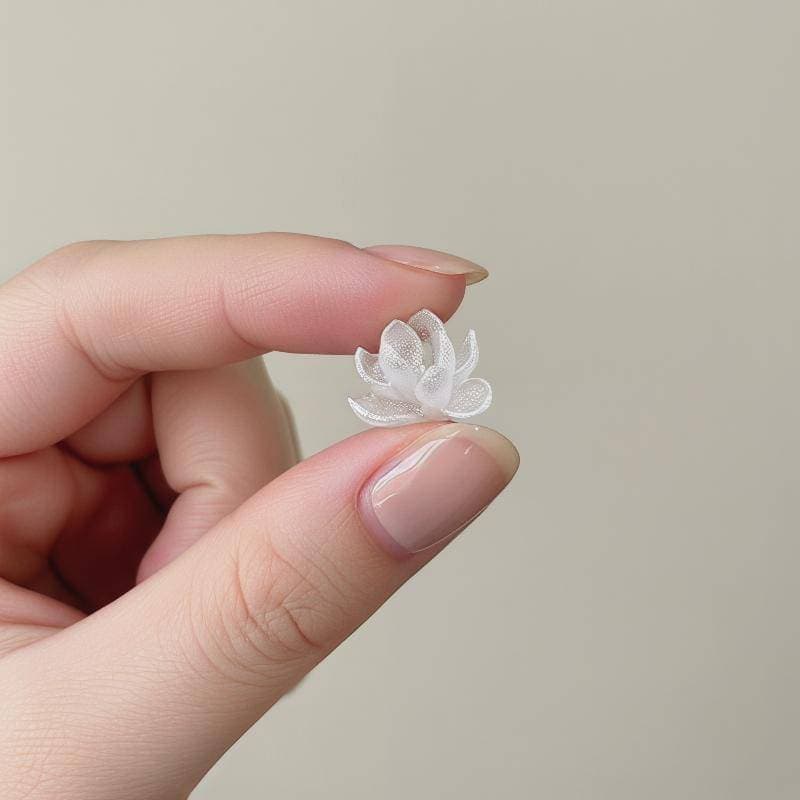 [beautifulhome] Amuletos De Unhas De Resina Cintilante De Magnólia 3D 30 Unidades De Decoração Fofa Para Iniciantes Em M