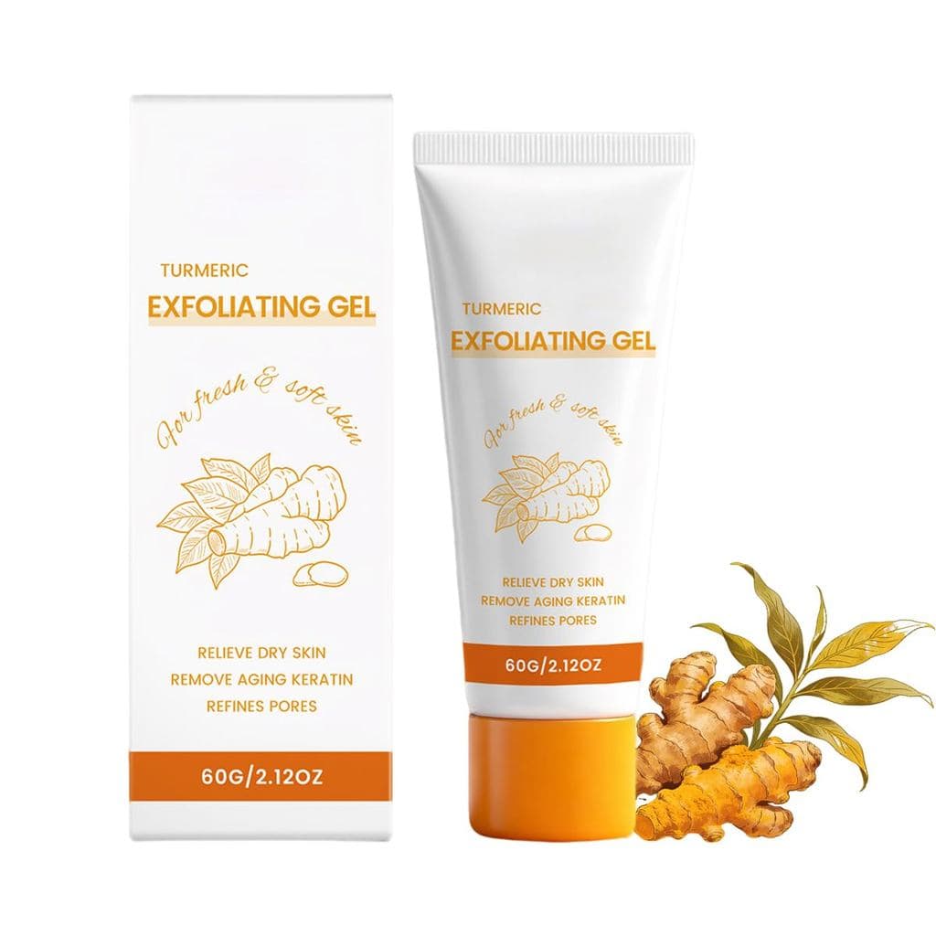 Gel Esfoliante Facial de Cúrcuma para Rosto e Corpo, Gel Esfoliante para Pele Radiante, Géis Esfoliantes Faciais para Li
