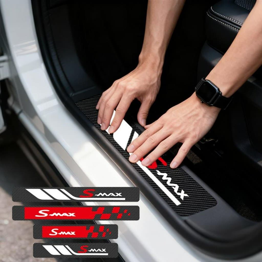 Kit 4 Peças Autocolante Protetor De Soleira De Porta Automotiva Acessórios Para Carro For Ford S-Max Titanium