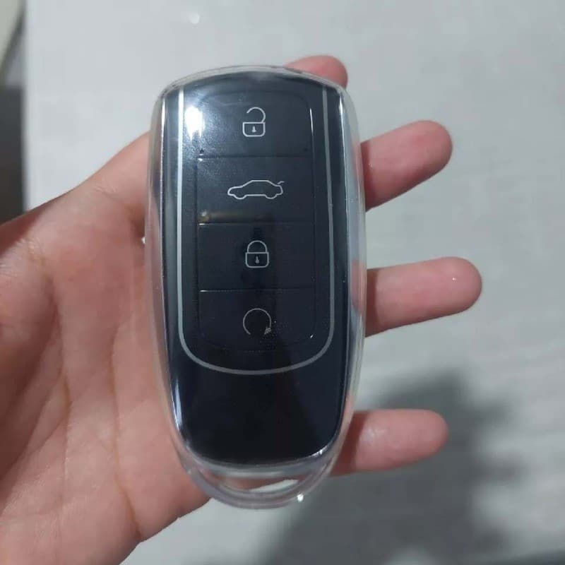 Capa Protetora Macia Transparente Preta de TPU para Chave Remota de Carro Chery para Jaecoo J7 J8 Tiggo 8 Pro 7 Plus Omo