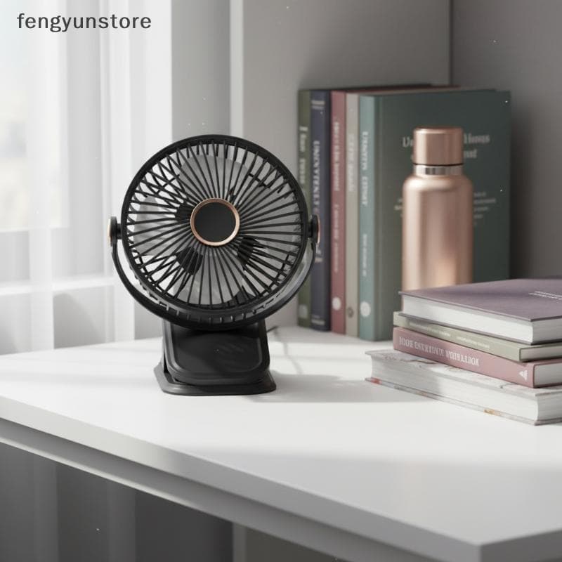 Ventilador De Clipe Giratório Com Luz LED Embutida Portátil Ajustável De 3 Velocidades Para Carrinho De Bebê , Caminhada