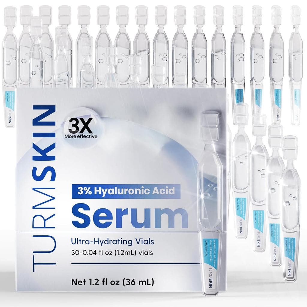 TURMSKIN ®   Ampola de Sérum de Ácido Hialurônico [Frasco Ultra-Hidratante] - Intensificador de Ácido Hialurônico 3%, Pe