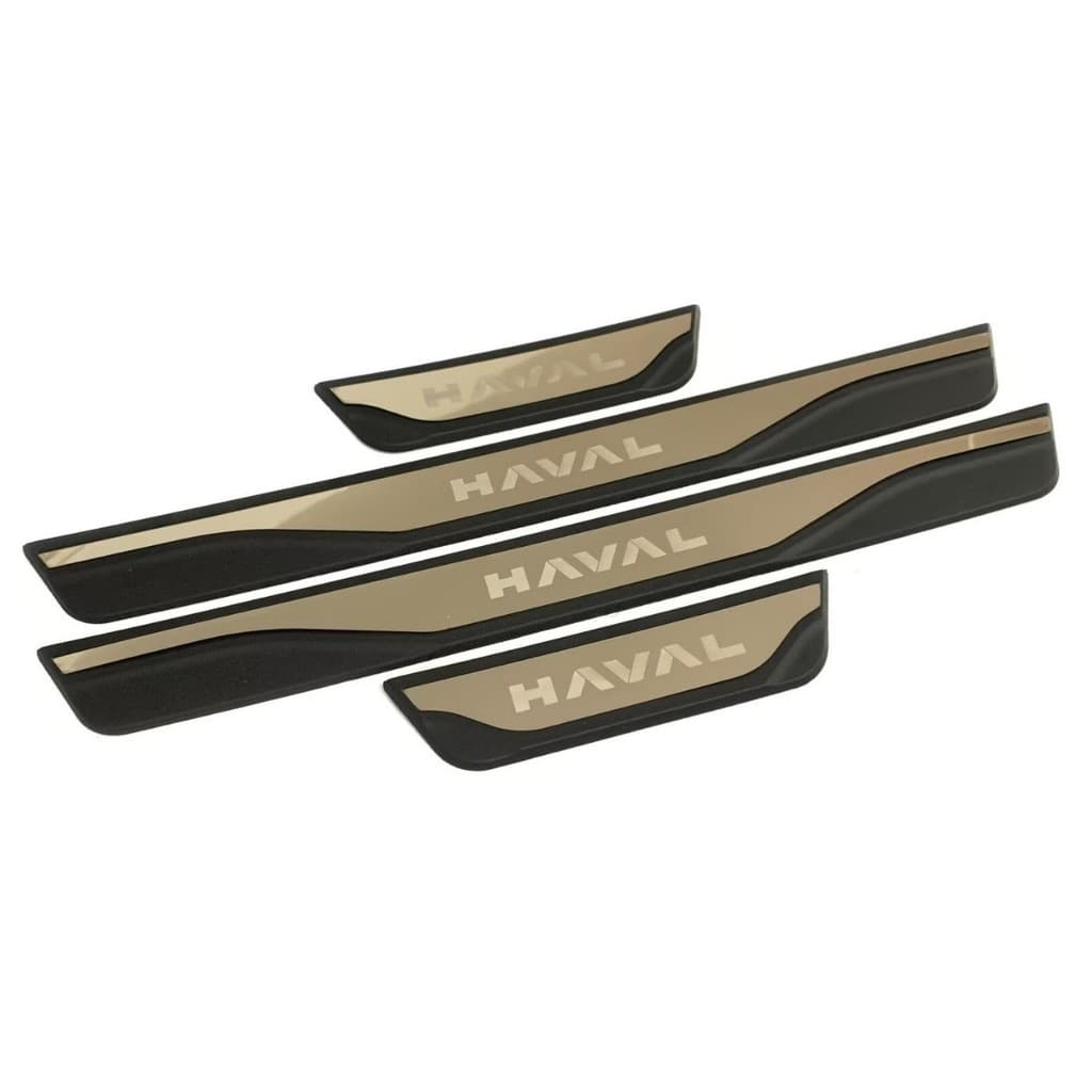 Aço Inoxidável Guarnição de Soleira Proteção de Porta de Carro para GWM Haval H6 HEV/PHEV/GT, Conjunto de 4 peças