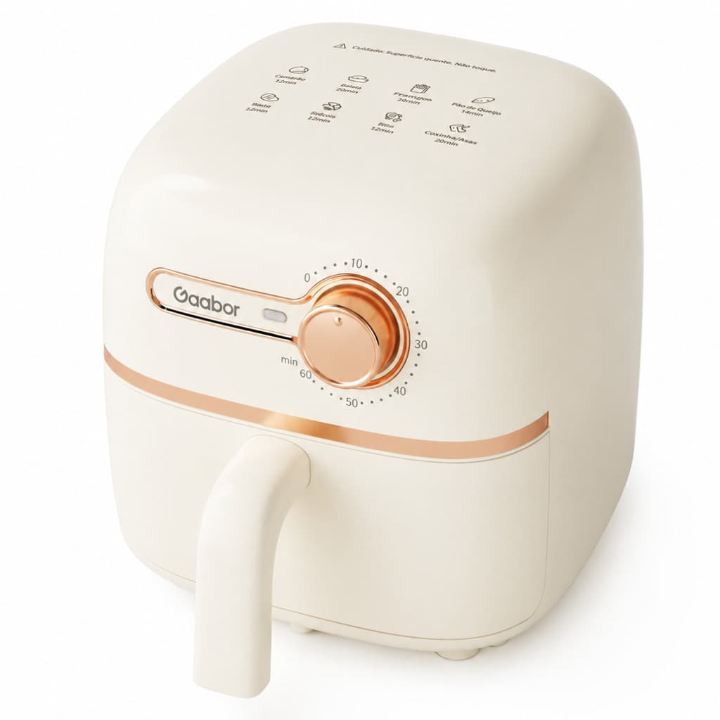 Fritadeira Elétrica Air Fryer Poket Gaabor 1,4L 127v Branca