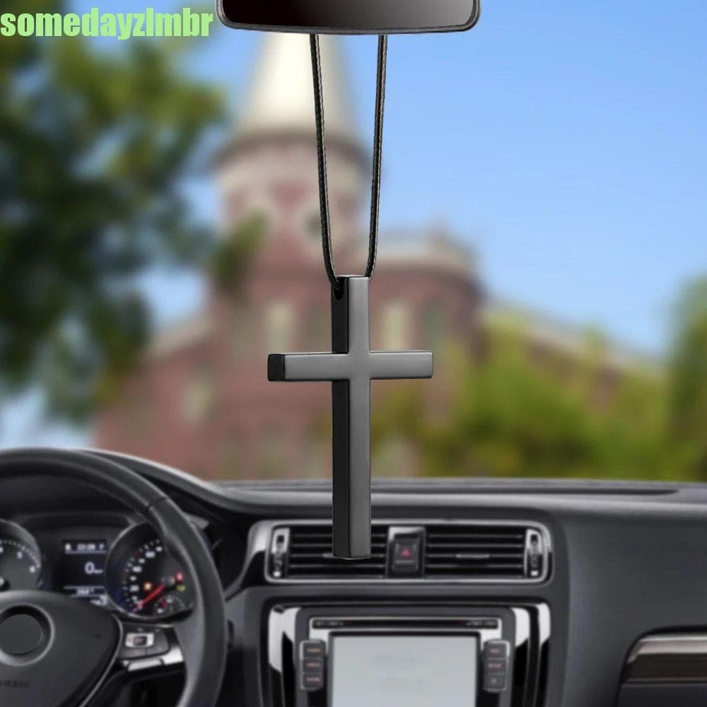 SOMEDAYZL0M Cruz De Metal Decoração Automática Espelho Retrovisor Pendurado Pingente Acessórios Estilo Do Carro