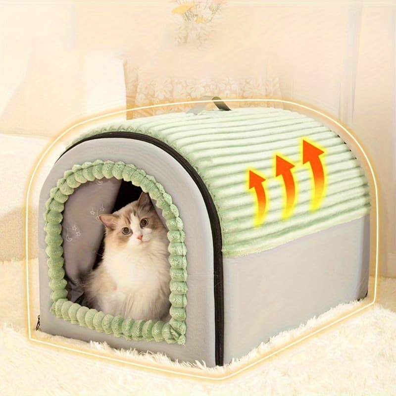 Casa de gato segurança quente removível lavável casa de cachorro cães grandes