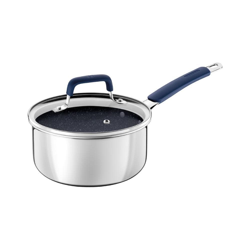 Panela Romagna com Revestimento Cerâmico Black Stone Aço Inox para Todos os Fogões Inox Tramontina