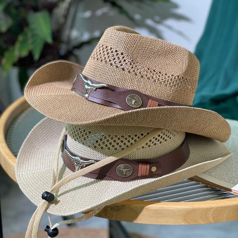 Chapéu de Cowboy Ocidental, Unissex, Aba Larga, Para Atividades ao Ar Livre, Chapéu de Turista WGXX
