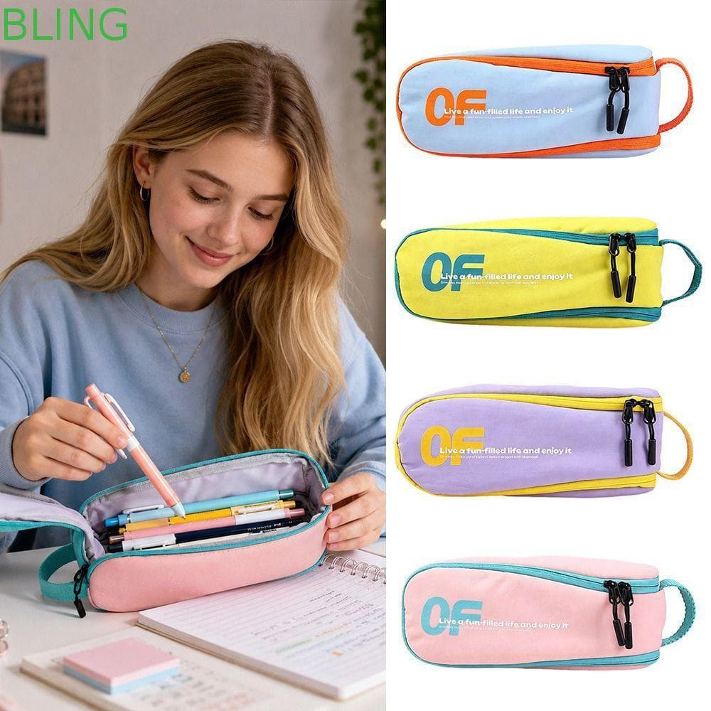 Estojo de Canetas BLING |     Lápis de Cor de Grande Capacidade, Estojo Portátil Criativo para Estudantes, Volta às Aula