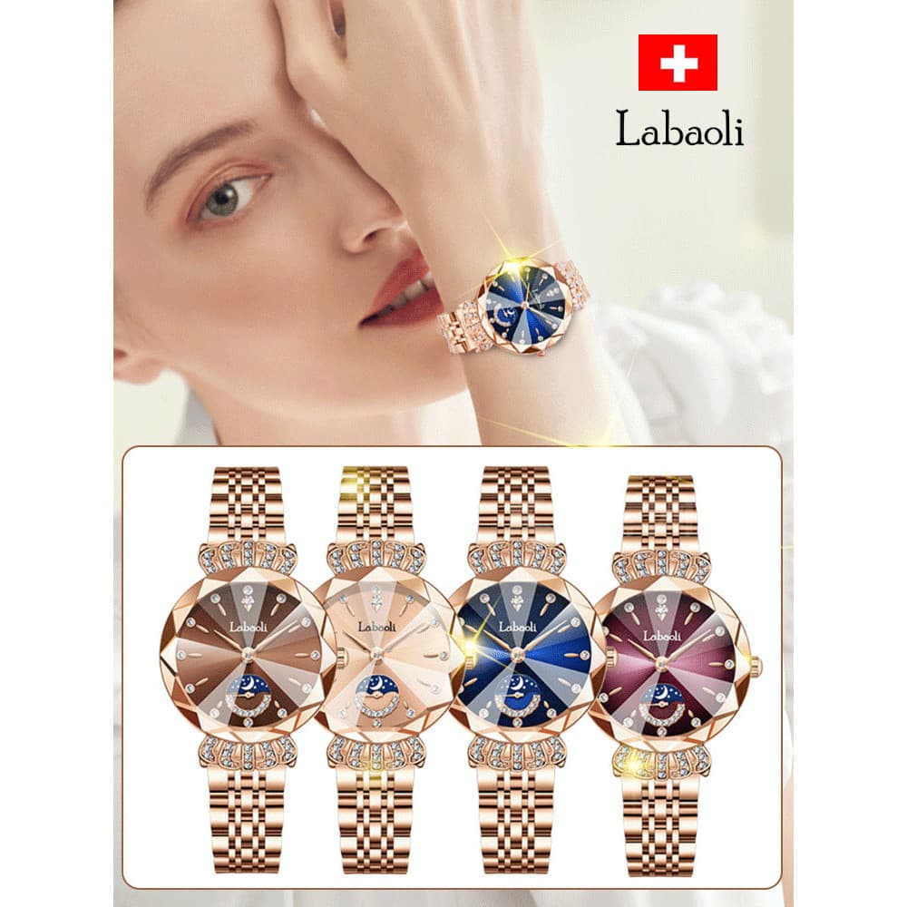 【Beleza Sofisticada】Relógio feminino com pulseira de aço, estilo fashion. Relógio feminino/Relógio de pulso feminino