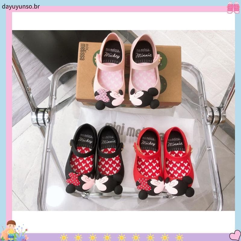 Disney Minnie Mickey Padrão Design Clássico Infantil E # 39 ; s Sapatos Sanda ls Para Meninas