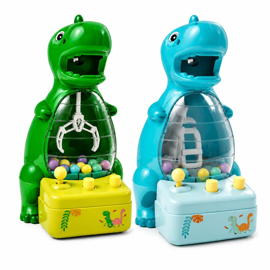 Brinquedo Dinossauro Máquina Pega Bolinhas Com Garra