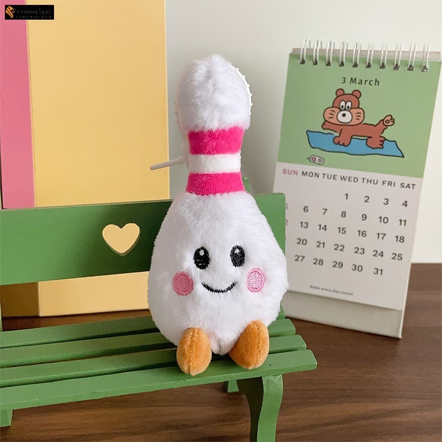 Pingente De Boneca De Boliche De Pelúcia-Brinquedo De Coração Criativo Para Presente De Bolsa Escolar