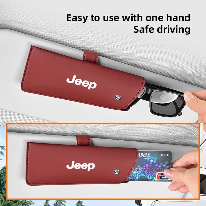 Viseira De Sol Do Carro Óculos Organizador Proteção Acessórios Interiores Para Jeep Grand Cherokee Wrangler JK Gladiador