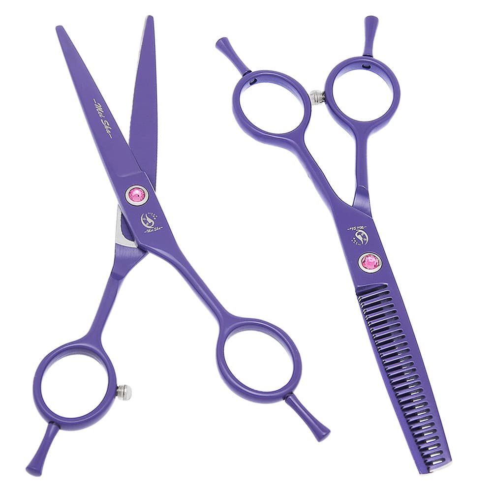 5.5 Polegada Profissional Barbeiro Tesoura De Corte De Cabelo Salão Desbaste Tesouras De Aço Japonês Cabeleireiro Pente