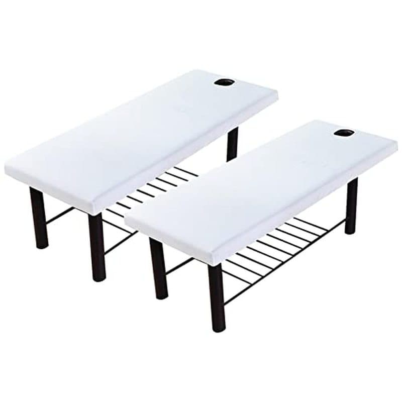 Lençol De Mesa De Massagem , Capa De Cama Com Furo Facial , Lençóis Ajustados Laváveis E Reutilizáveis Massagens (Cor :