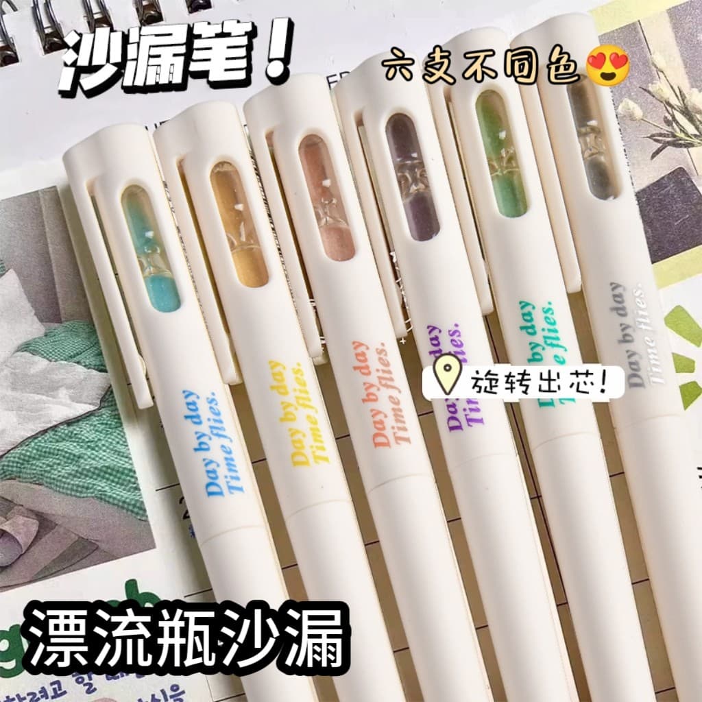 highlighter pen set highlighter highlighter pen Caneta ampulheta Time Caneta de Gel de alto valor ins Drift Bottle Ampul