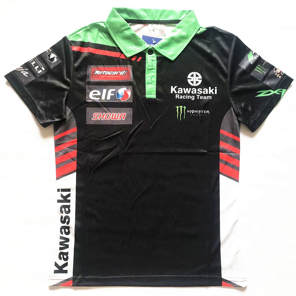[Alta Qualidade] Camiseta Original MOTO GP Racing Kawasaki, camisa POLO casual, camisa da equipe Kawasaki, camisa de mot